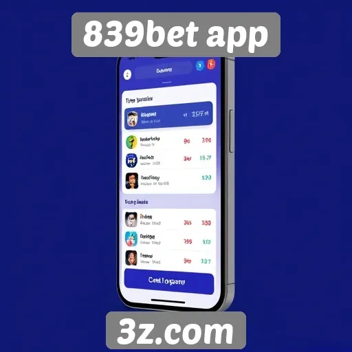 Interface do 839bet app é amigável e intuitiva